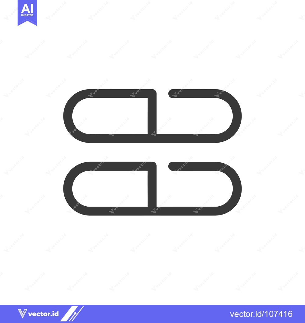 Premium Vector of Two Connected Pills or Capsules
