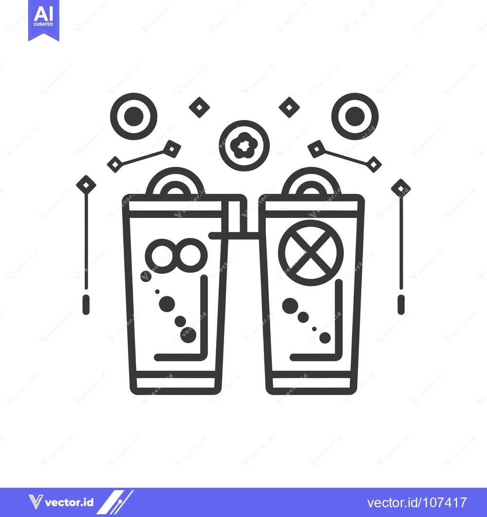 Premium Vector dari Two Containers with Geometric Shapes and Lines