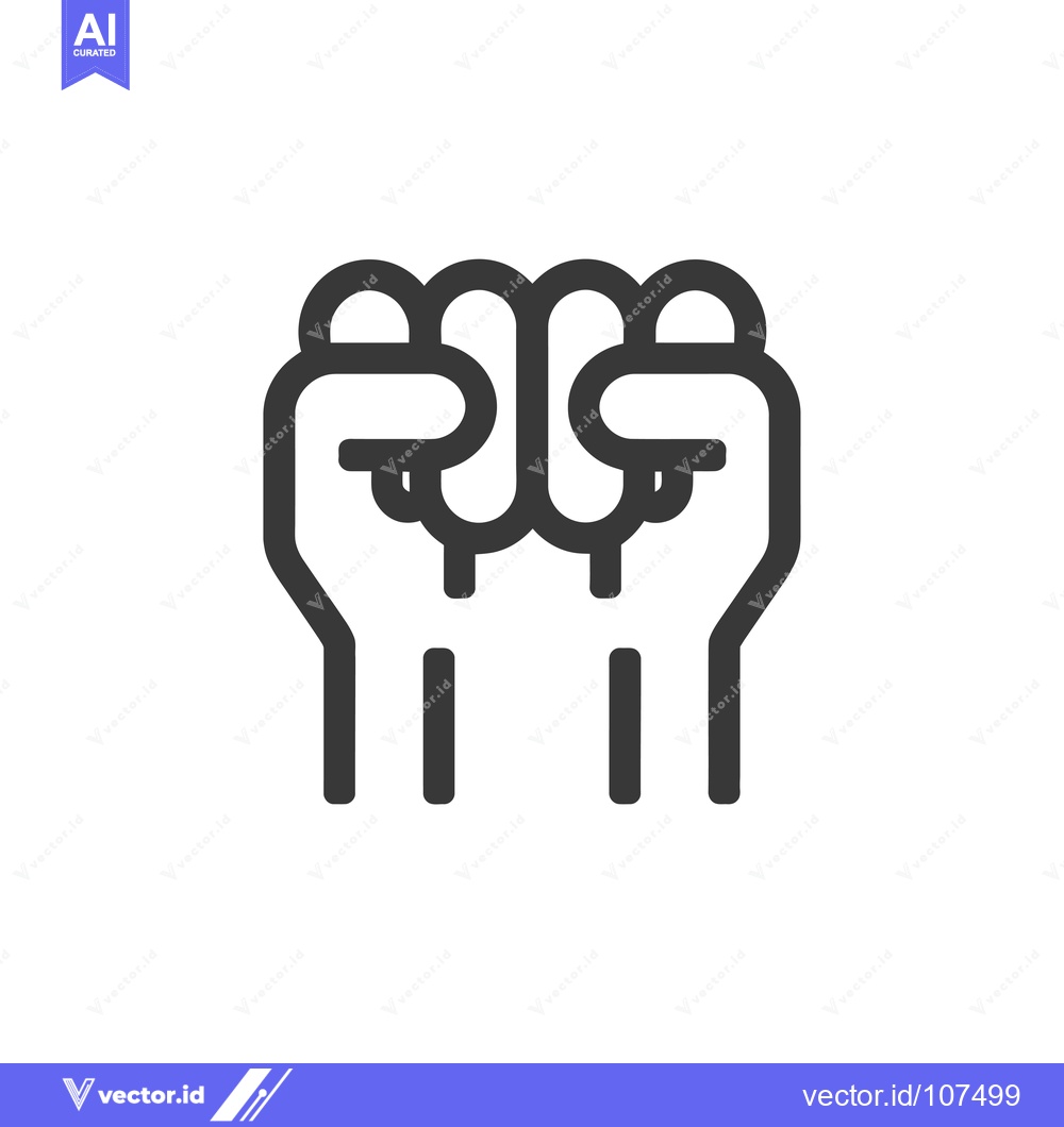 Premium Vector dari Two Fists Raised in Solidarity and Unity
