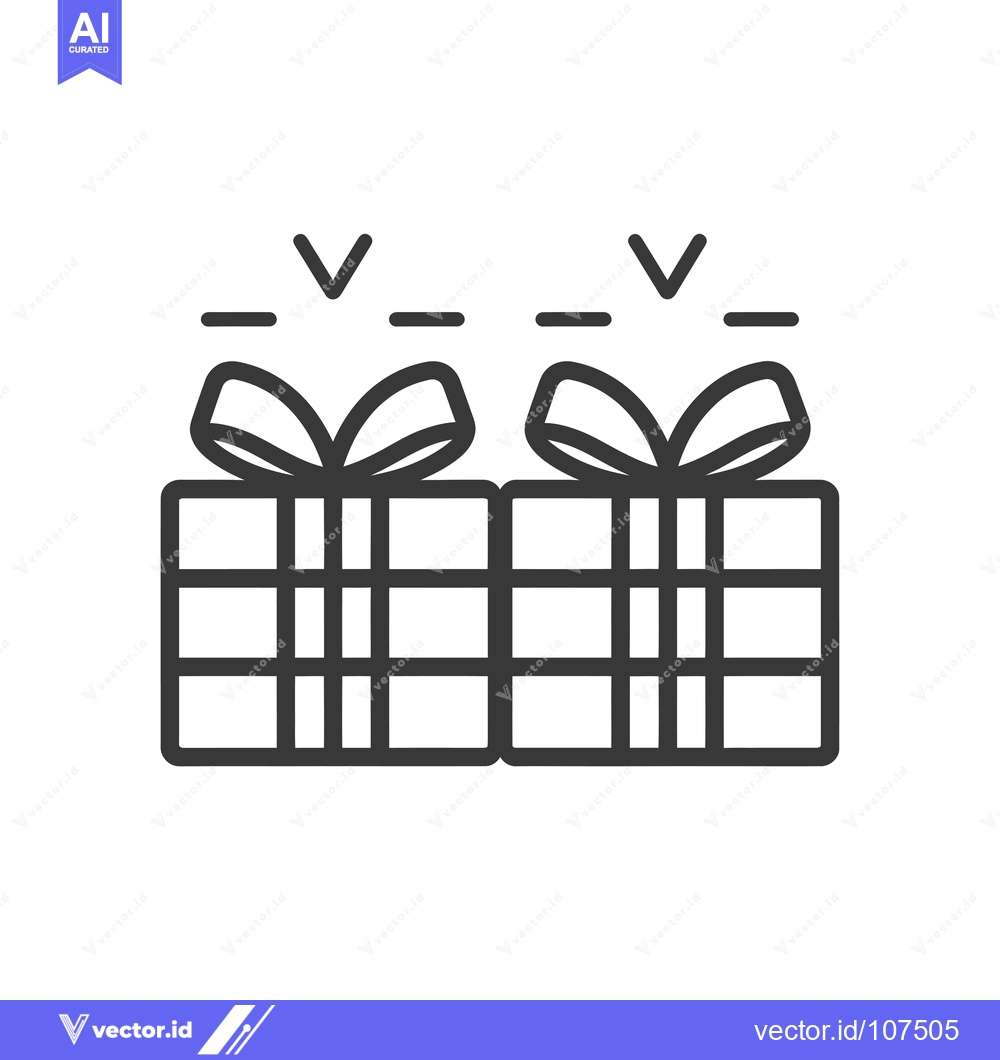 Premium Vector dari Two Gift Boxes with Bows and Dashed Lines Above
