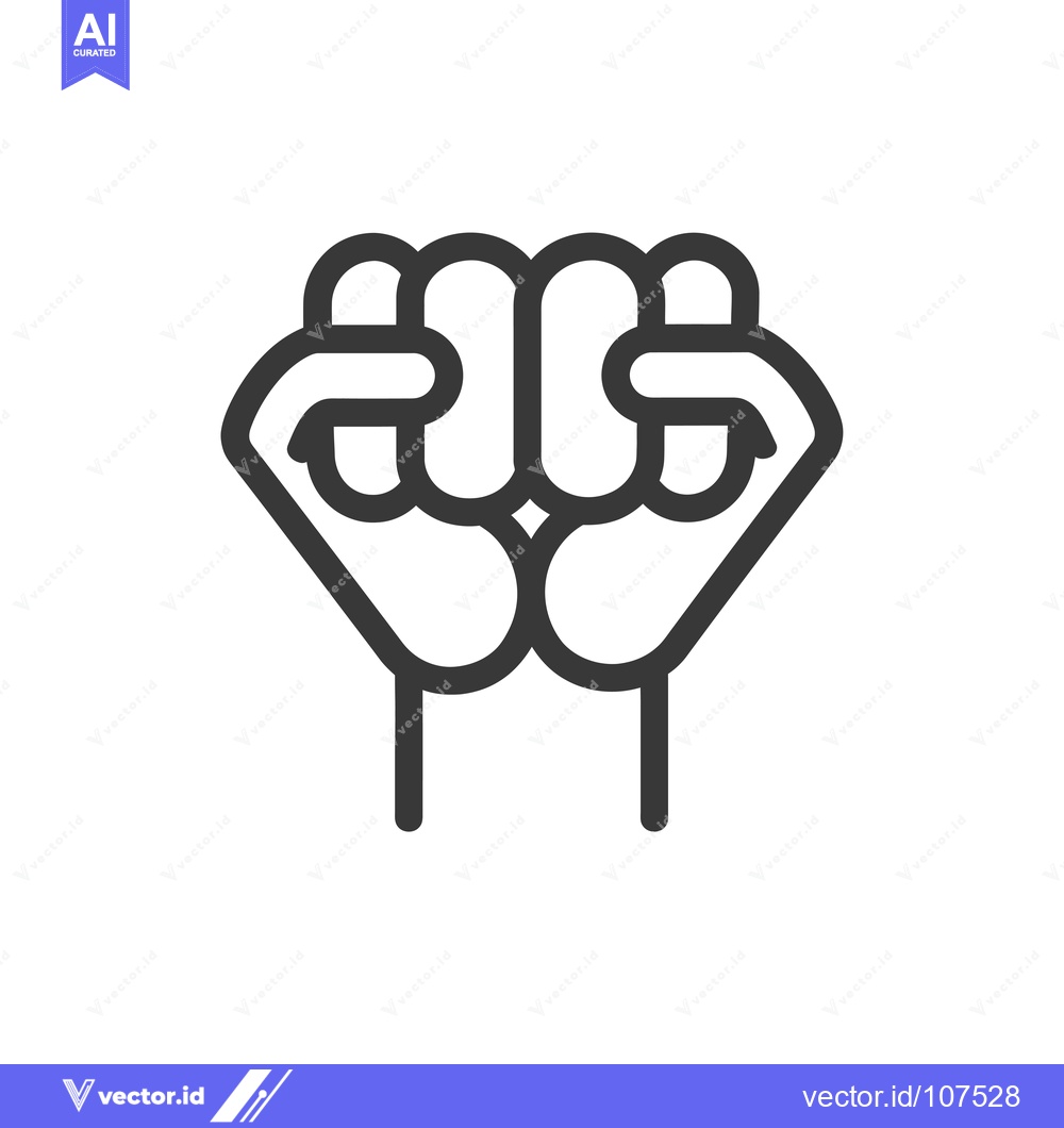 Premium Vector of Two Hands Clasped Together in a Fist