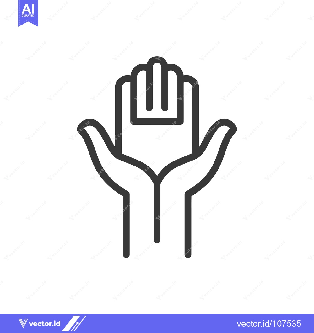 Premium Vector dari Two hands cupped together, symbolizing protection, care, or support.