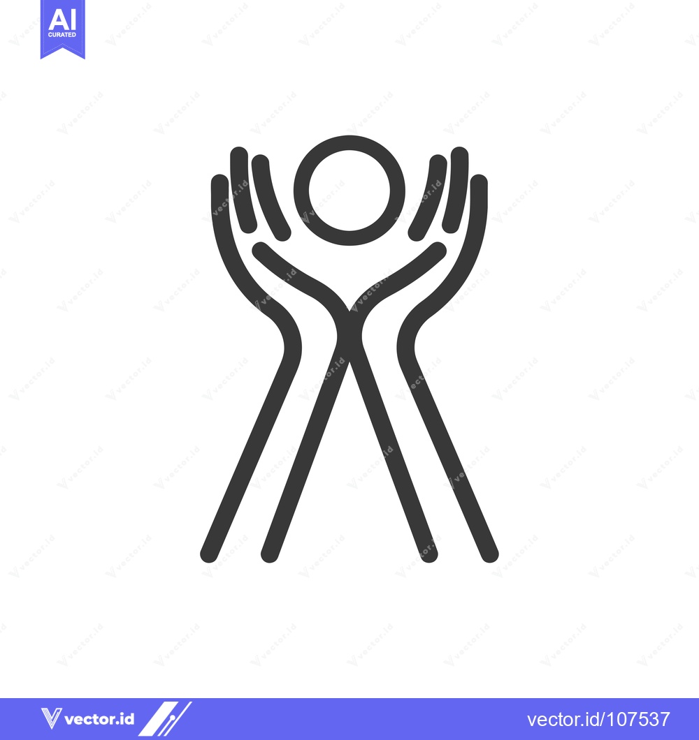 Premium Vector of Two hands cupping a circle representing a person