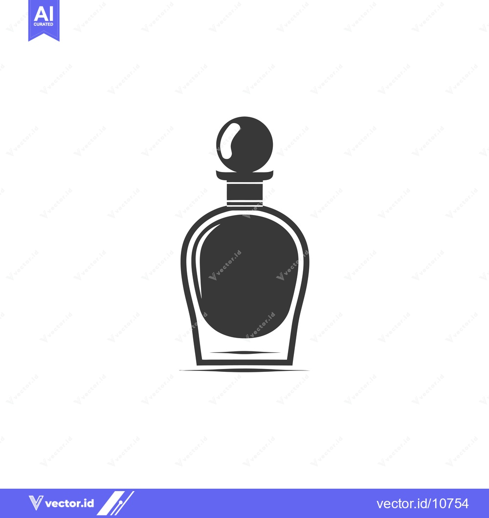 Premium Vector dari A Black and White Silhouette of a Perfume Bottle