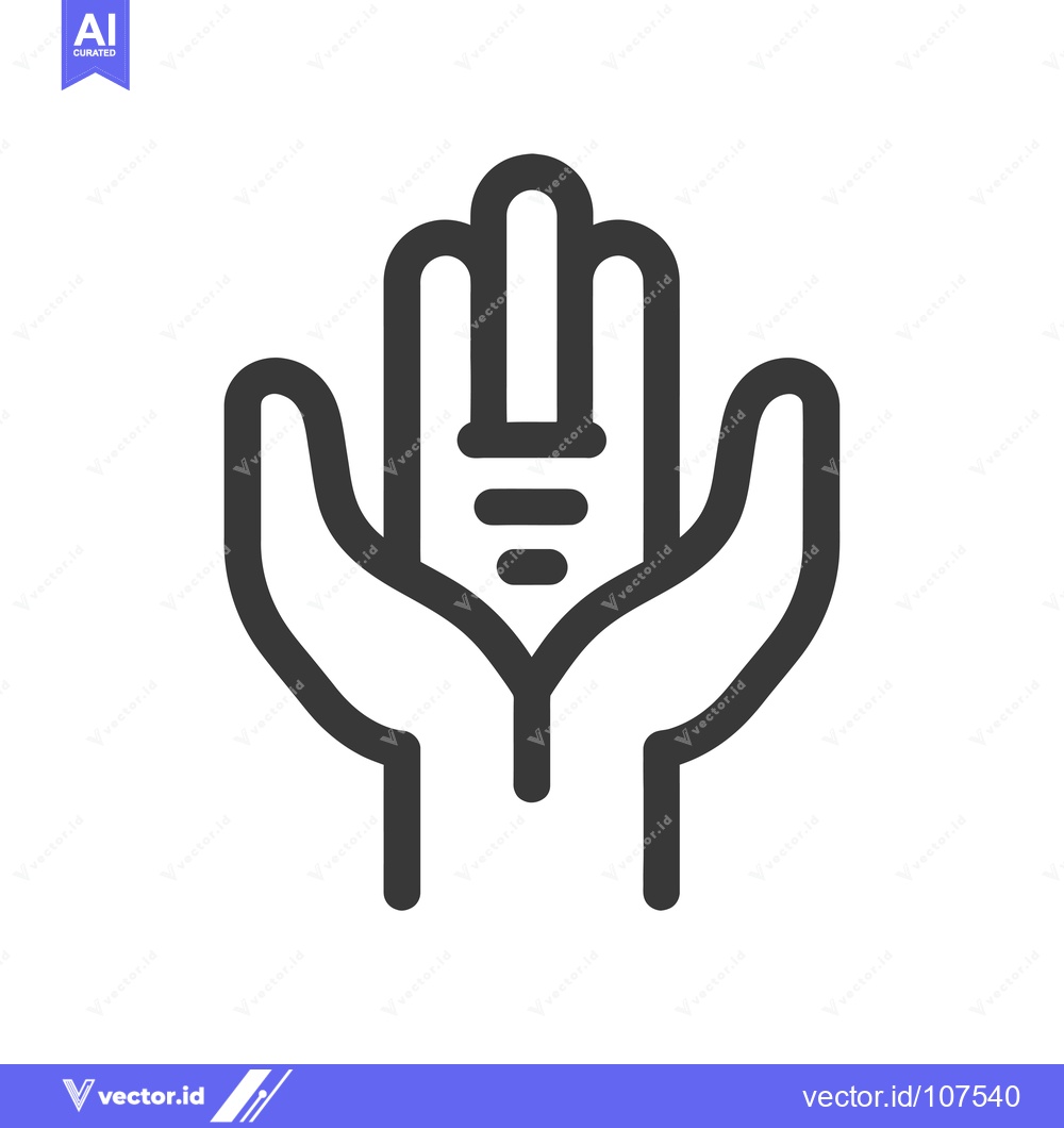 Premium Vector dari Two hands cupping a lightbulb icon