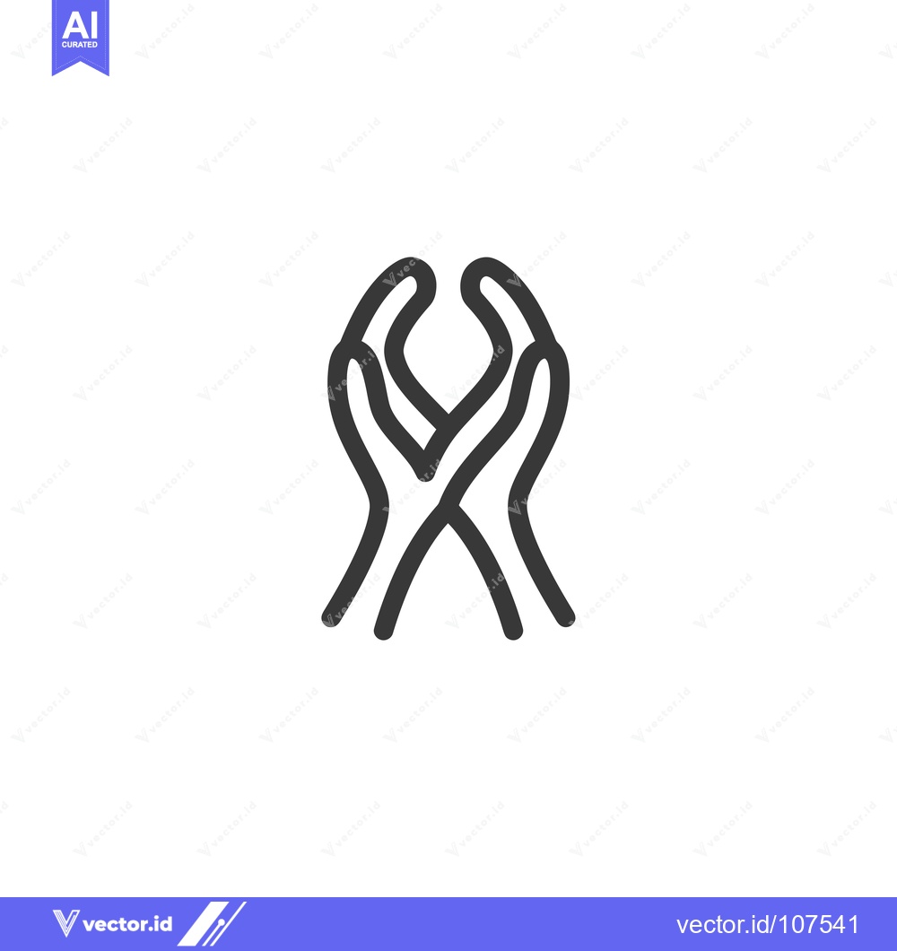Premium Vector of Two hands forming a heart shape
