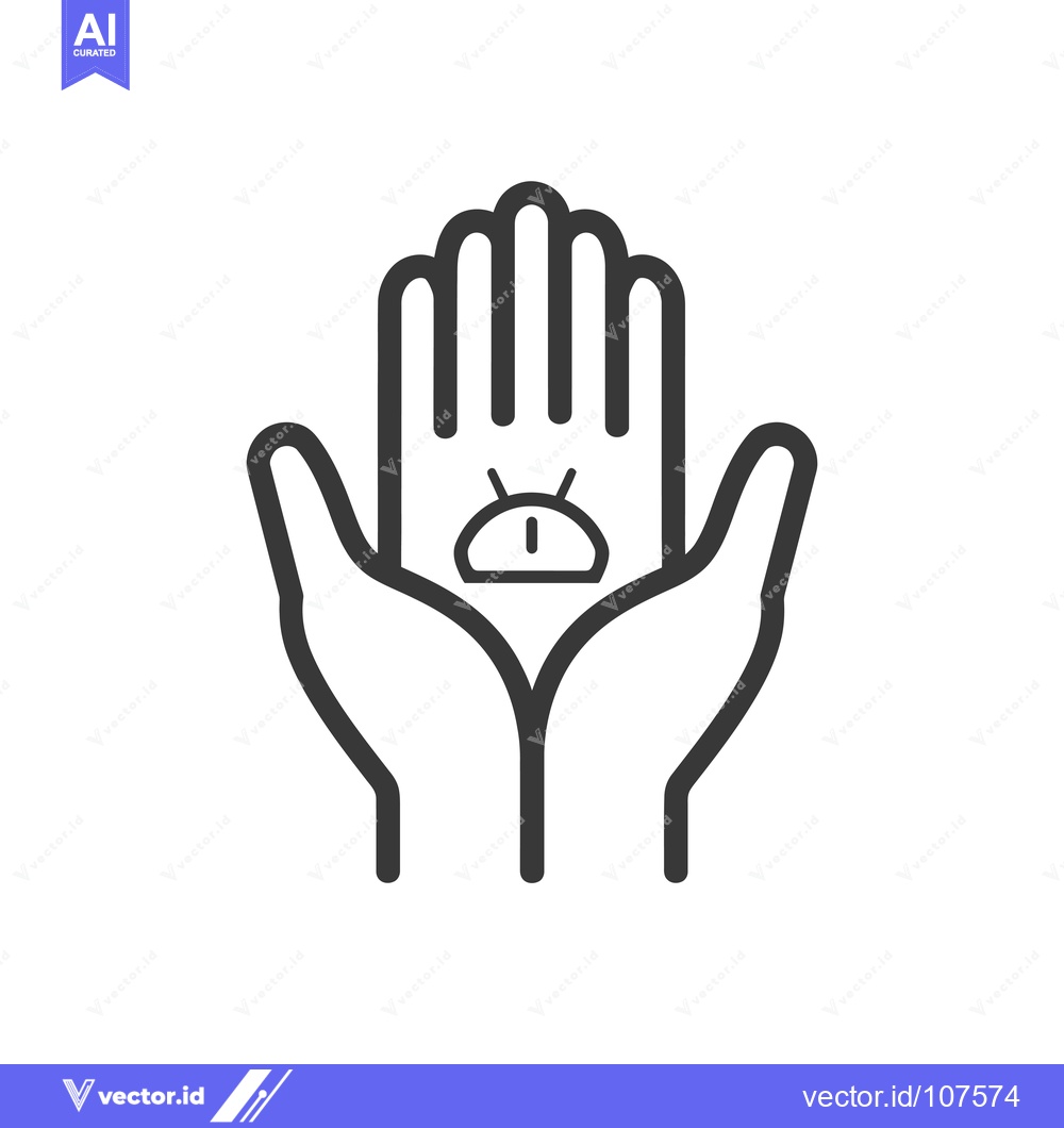 Premium Vector dari Two Hands Holding a Simple Icon of a Computer Mouse