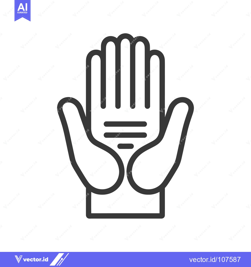 Premium Vector dari Two Hands Holding a Three-Line Document