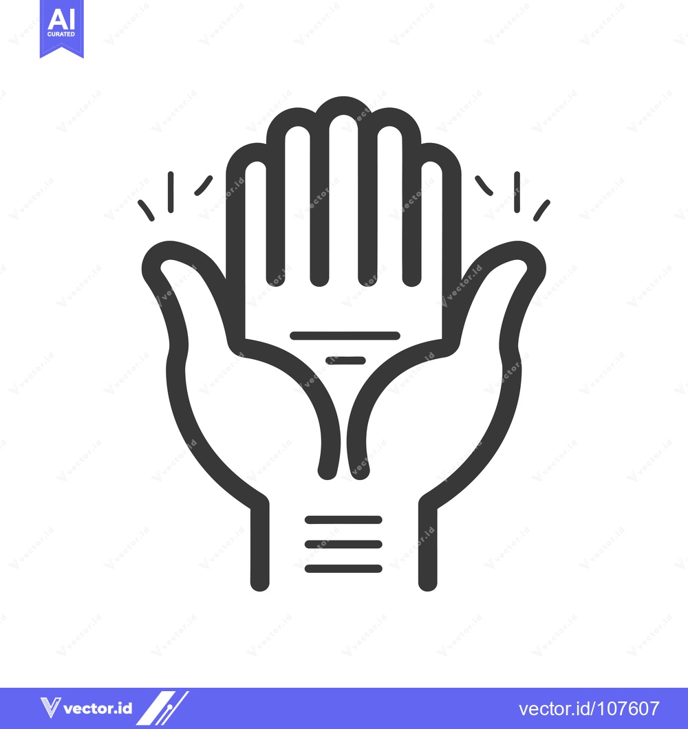 Premium Vector dari Two Hands Reaching Upward with Lines Emanating from Them