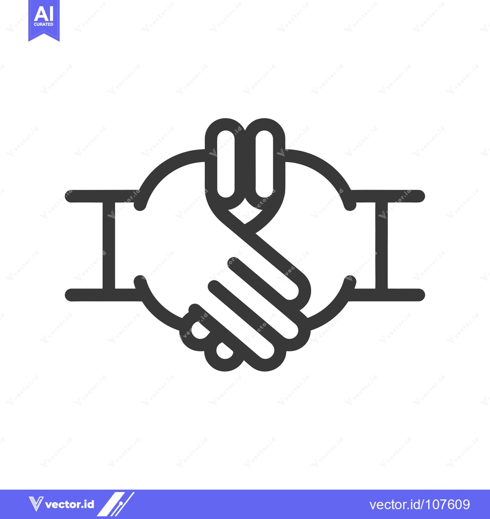 Premium Vector of Two hands shaking, forming a circle