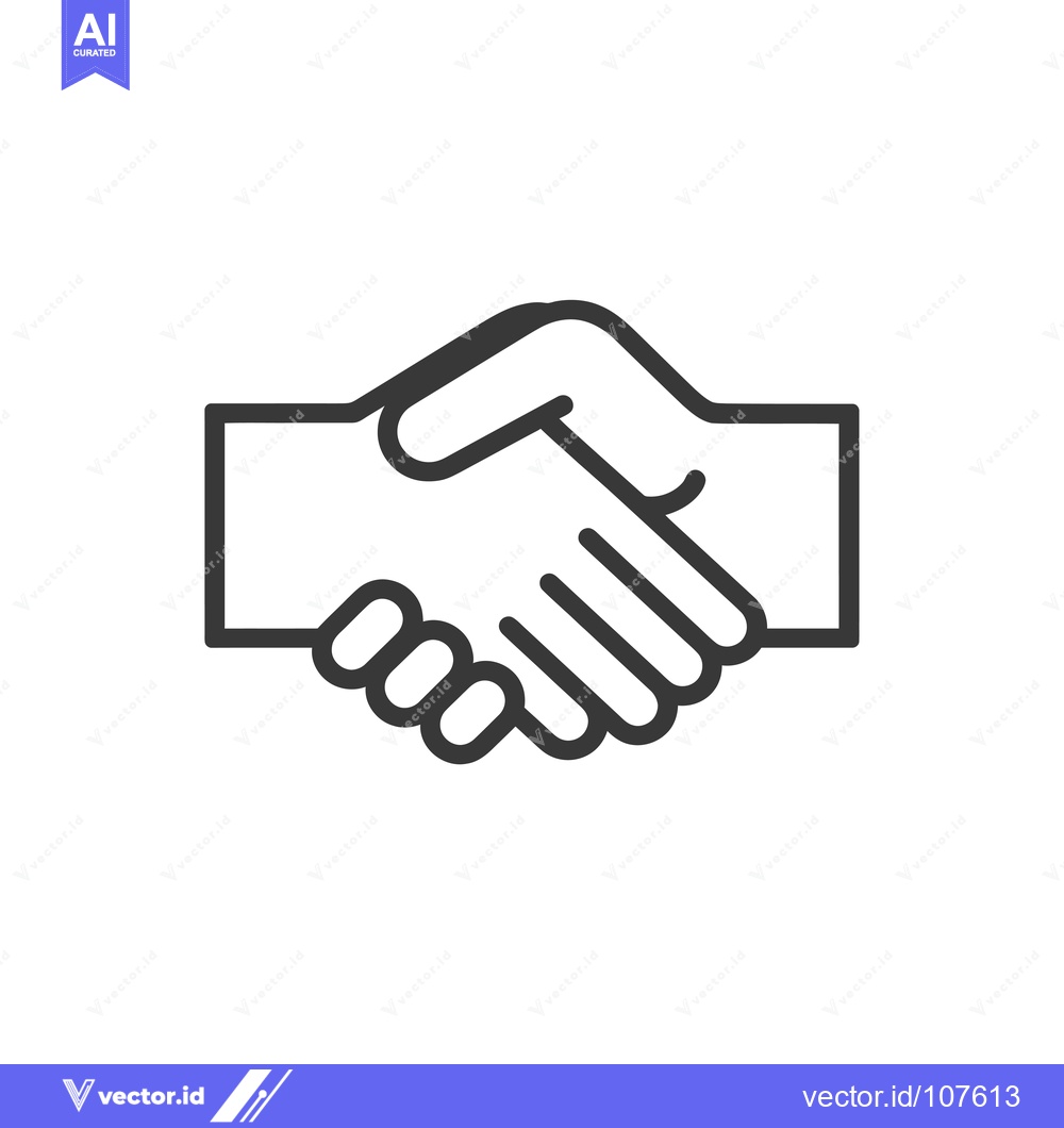 Premium Vector dari Two Hands Shaking Inside a Square Frame