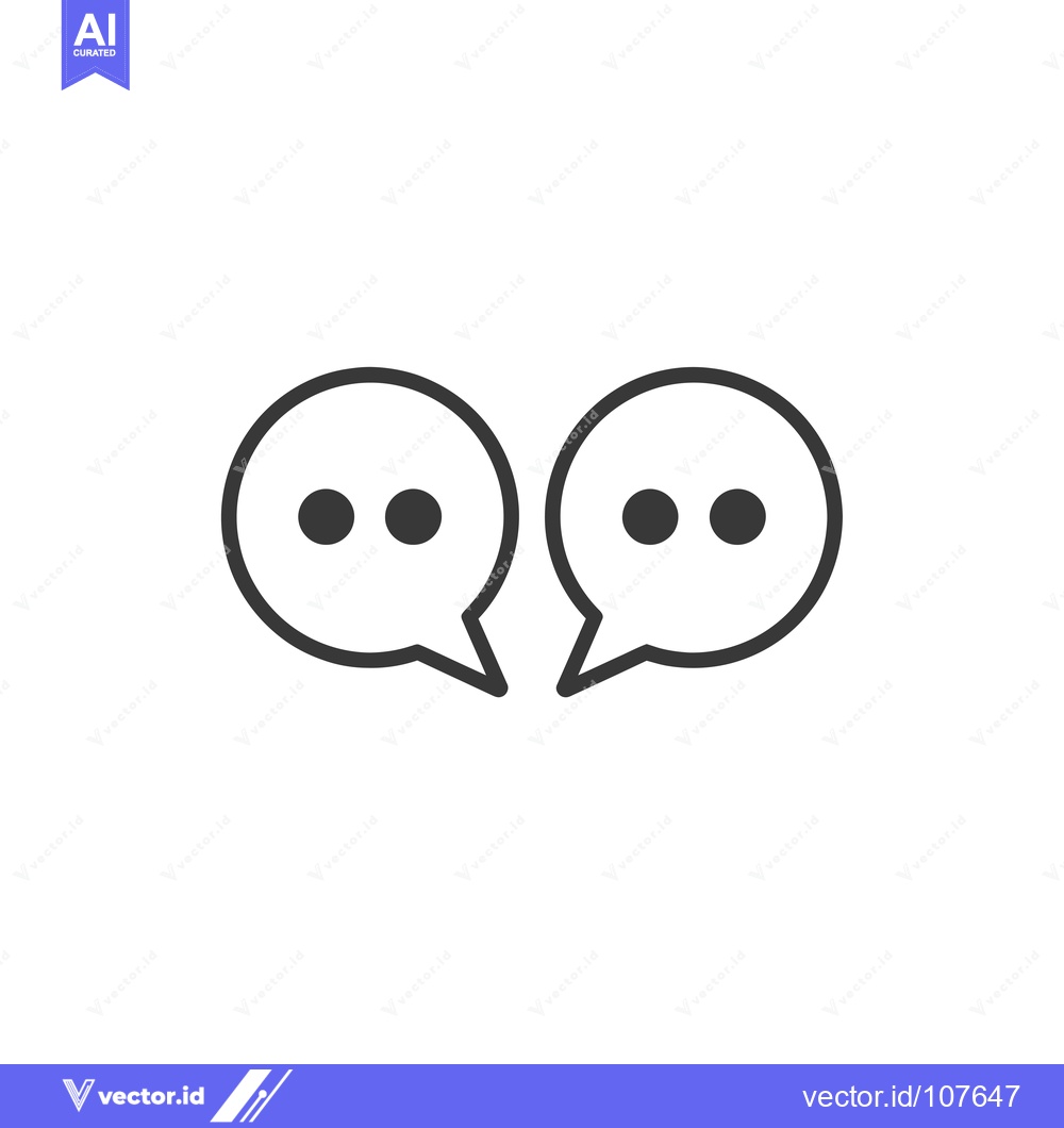 Premium Vector dari Two Interconnected Speech Bubbles with Ellipsis