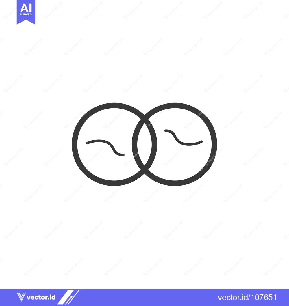 Premium Vector of Two Interlocking Circles with Swirls Inside