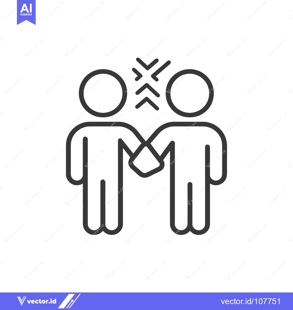 Premium Vector dari Two People Facing Each Other with Upward Arrows Between Them