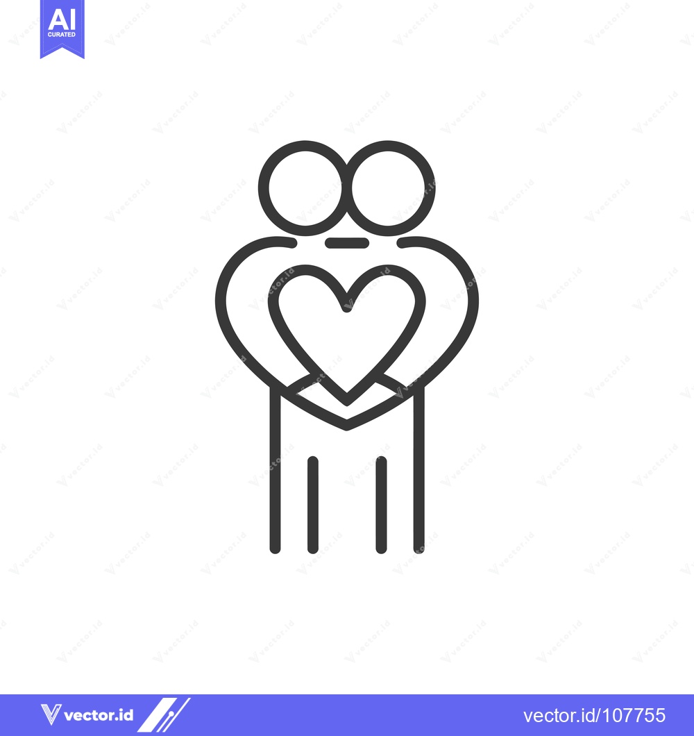 Premium Vector of Two People Holding a Heart Shape with Arms Intertwined