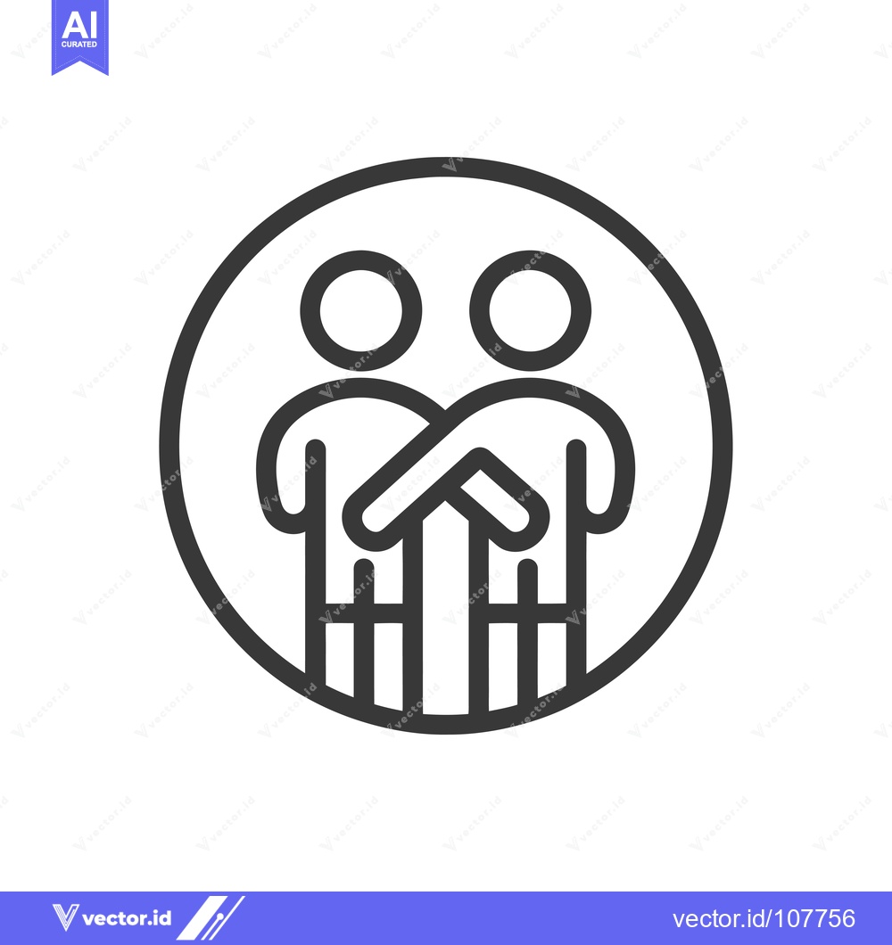 Premium Vector dari Two People Holding Hands in a Circle