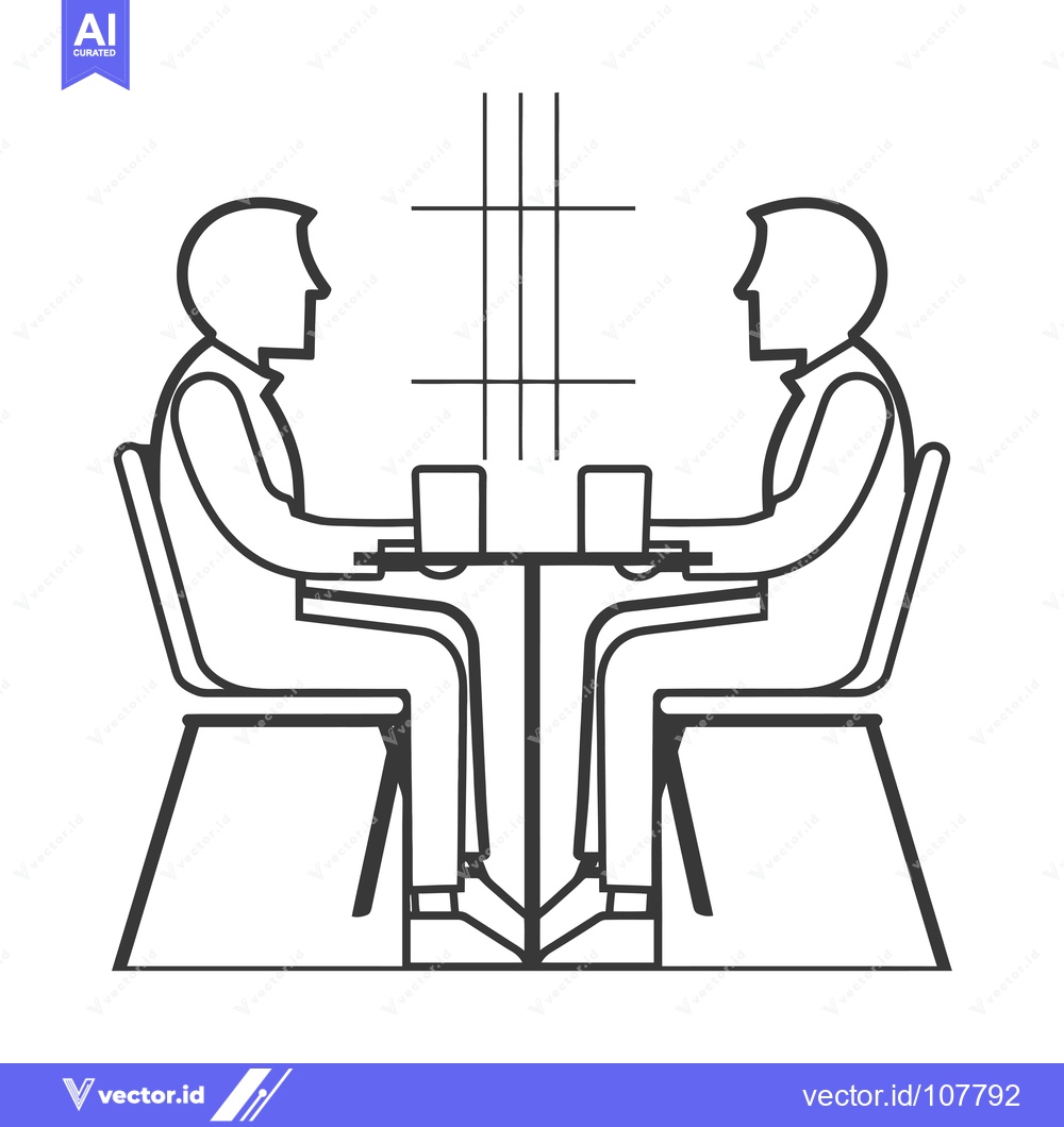 Premium Vector dari Two People Sitting at a Table with Glasses in Front of Them