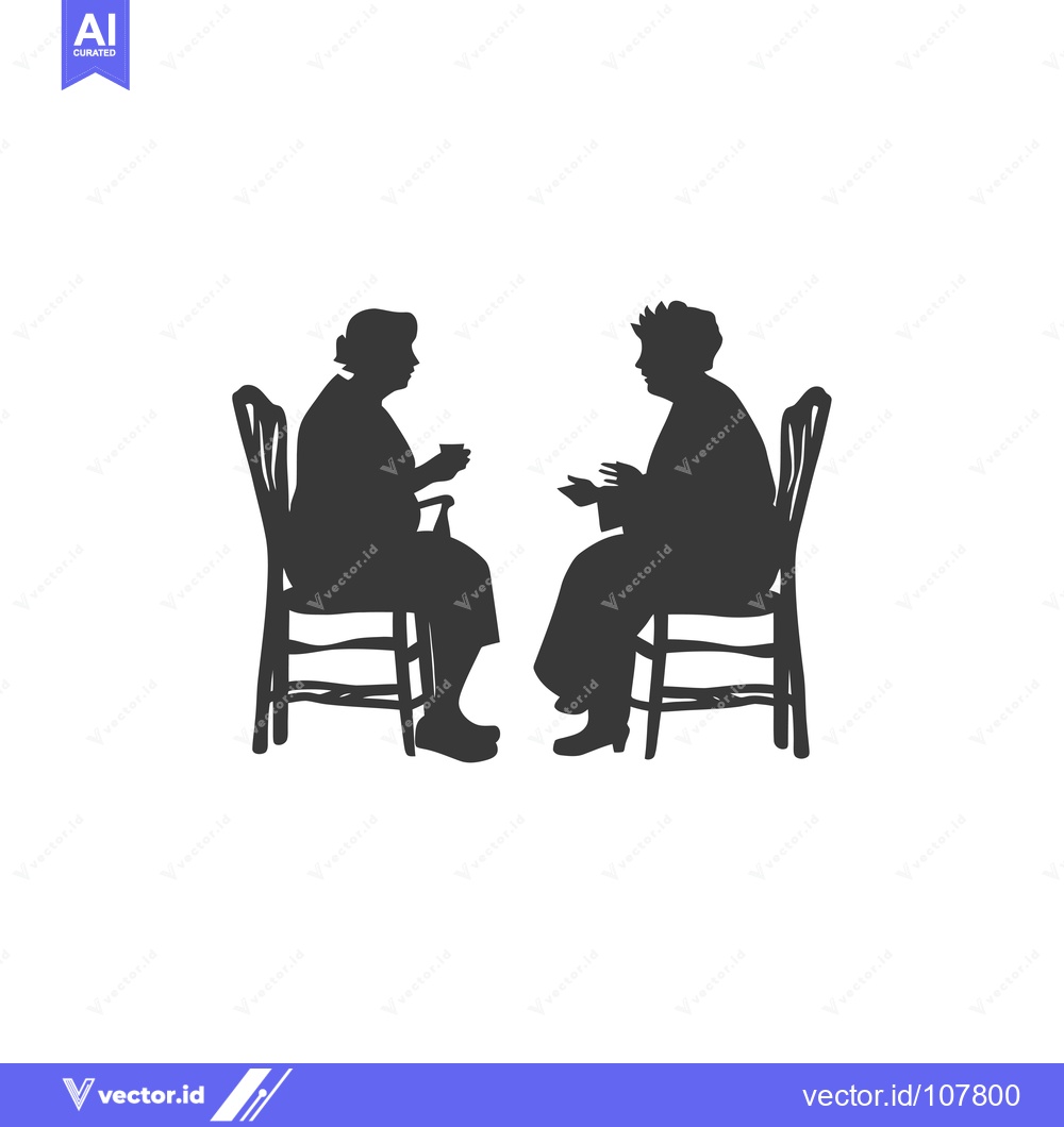 Premium Vector dari Two People Sitting in Chairs Facing Each Other