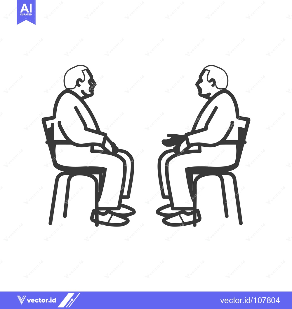 Premium Vector dari Two People Sitting in Chairs Facing Each Other