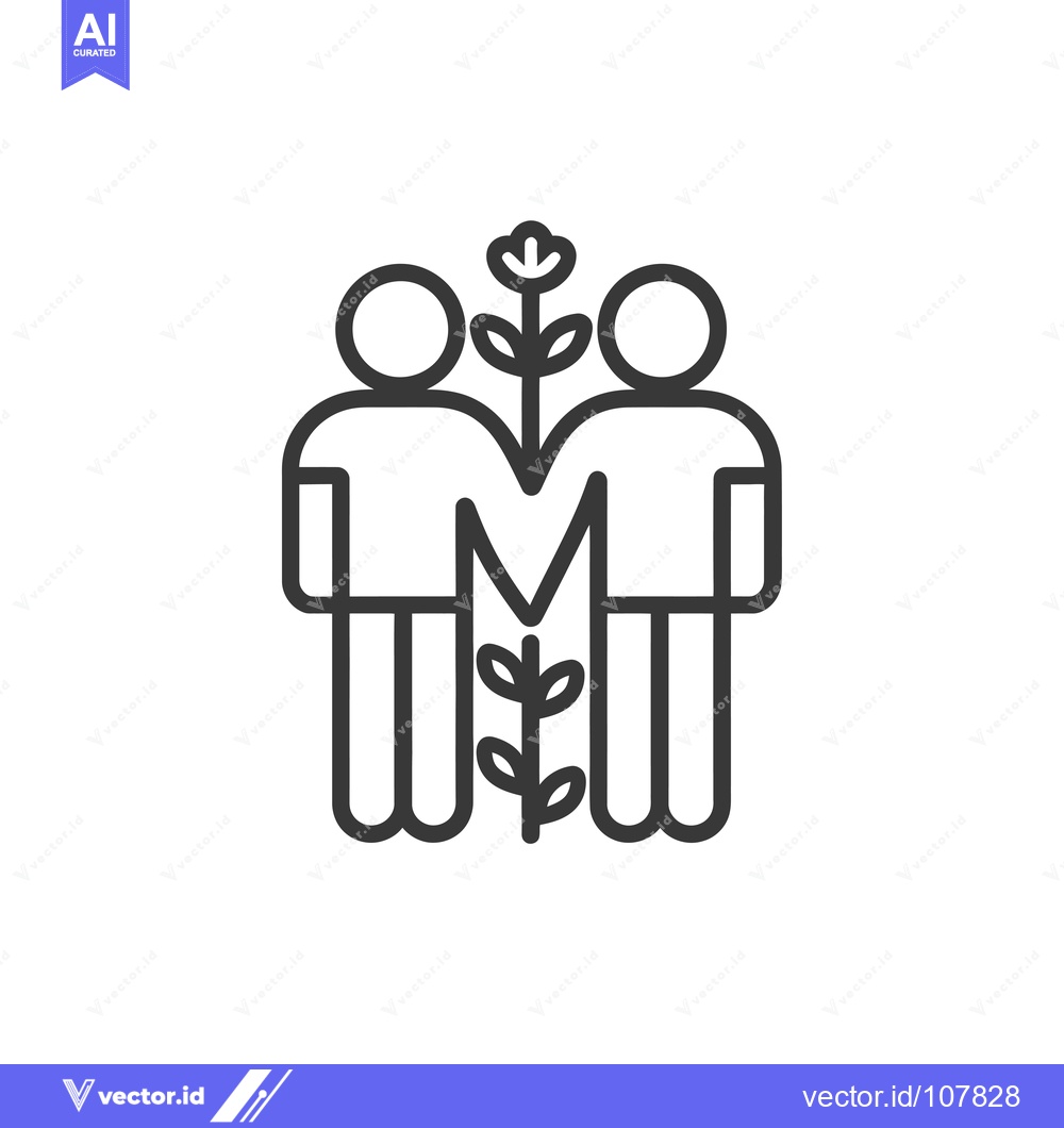 Premium Vector dari Two People Supporting a Growing Plant