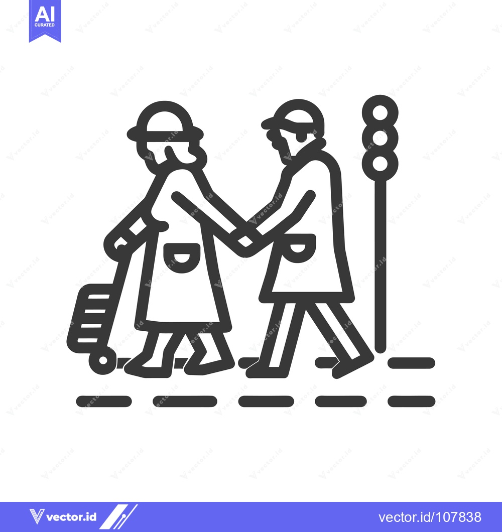 Premium Vector dari Two People Walking Together, One Pushing a Suitcase