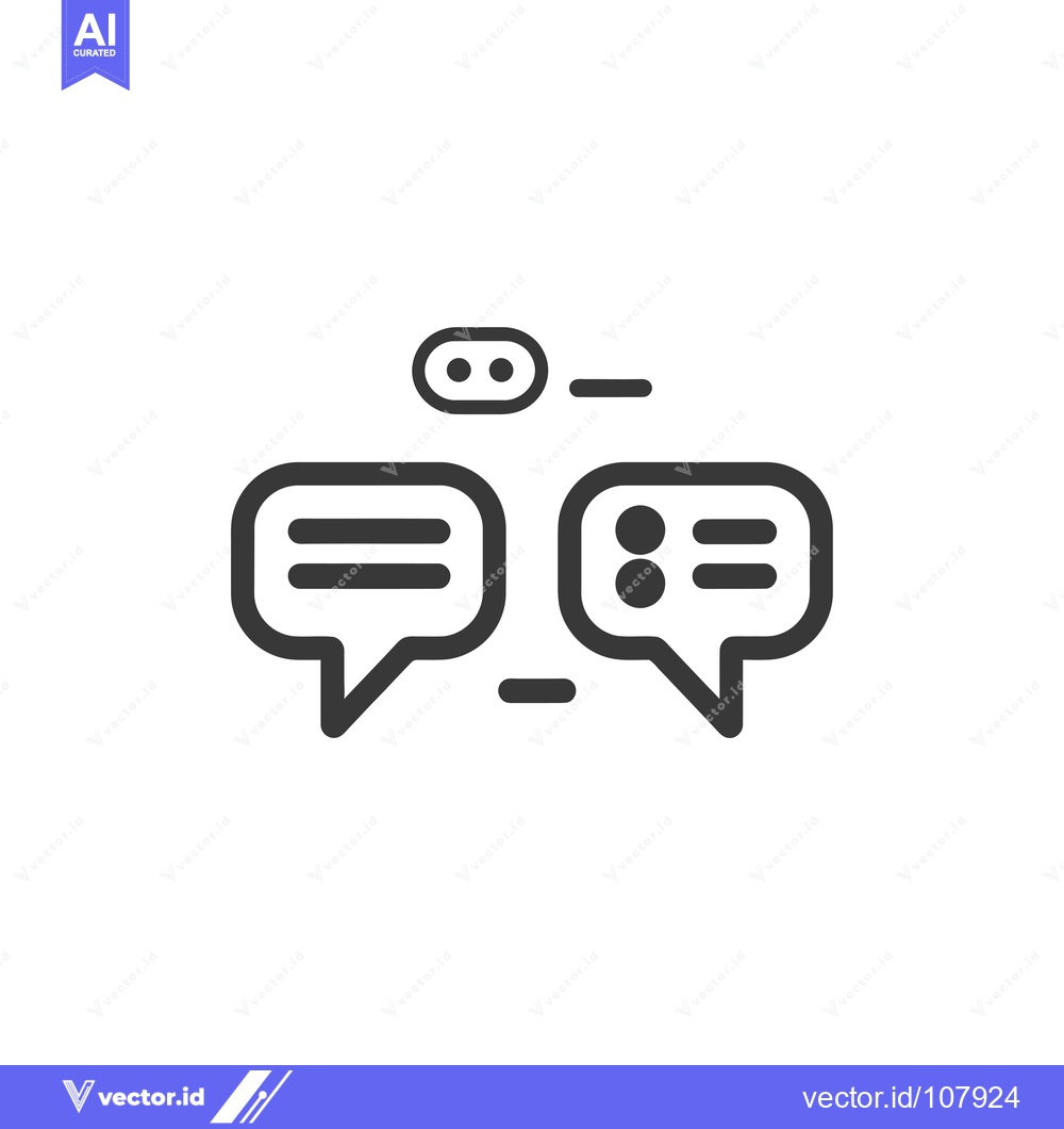 Premium Vector dari Two Speech Bubbles with Dashes and Dots