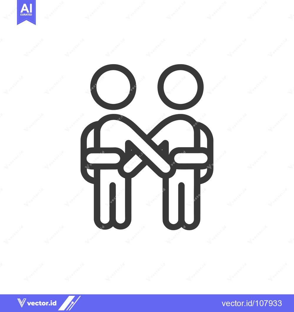 Premium Vector dari Two stick figures facing each other with arms crossed