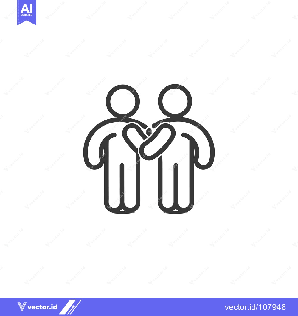 Premium Vector dari Two stick figures shaking hands