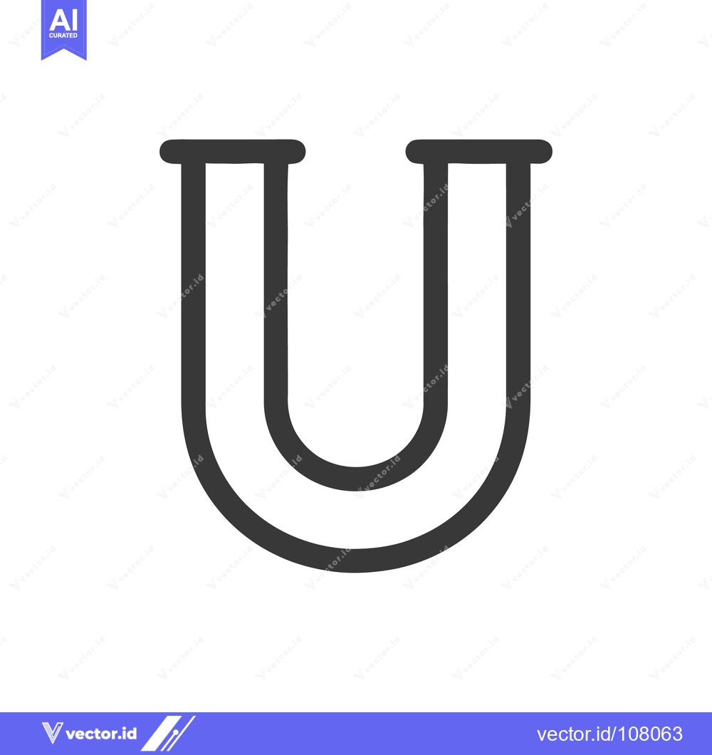 Premium Vector of Bold Letter U: Simple, Clean, Modern Typography Design Element