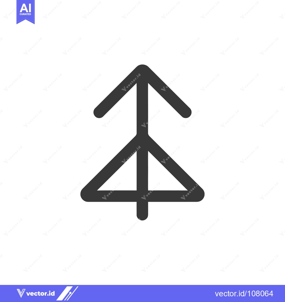Premium Vector dari Upward-Pointing Arrow with Triangular Base