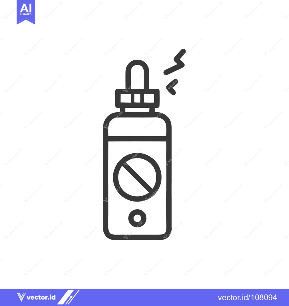 Premium Vector dari Vector Icon of Essential Oil Bottle with Lightning Symbol, Isolated