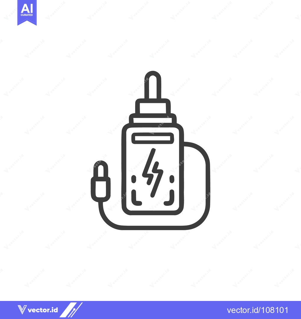 Premium Vector of Electric Shock Therapy Device Outline Icon on White Background