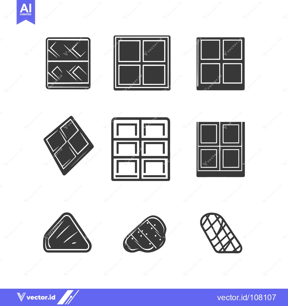 Premium Vector dari Various Chocolate Bar Shapes and Sizes