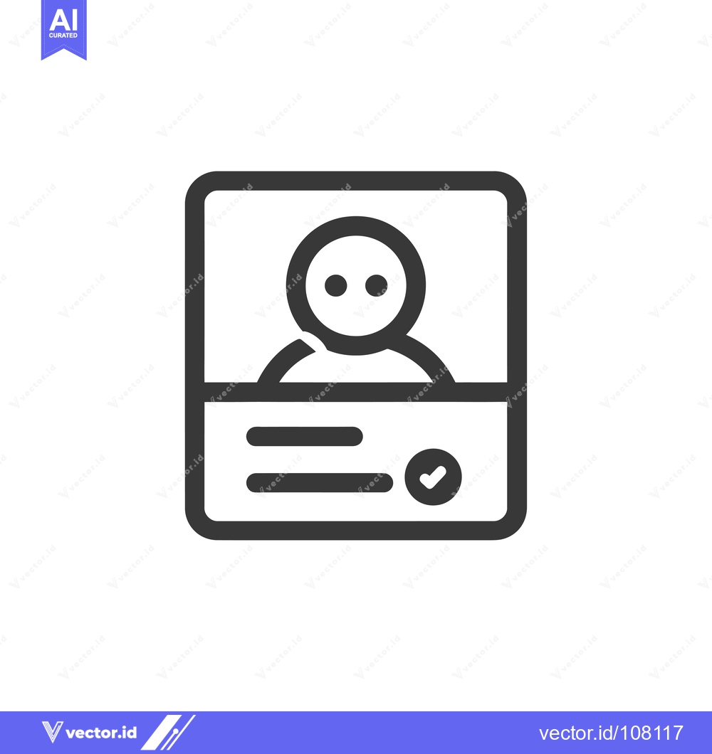 Premium Vector dari Verified User Profile Icon with Checkmark