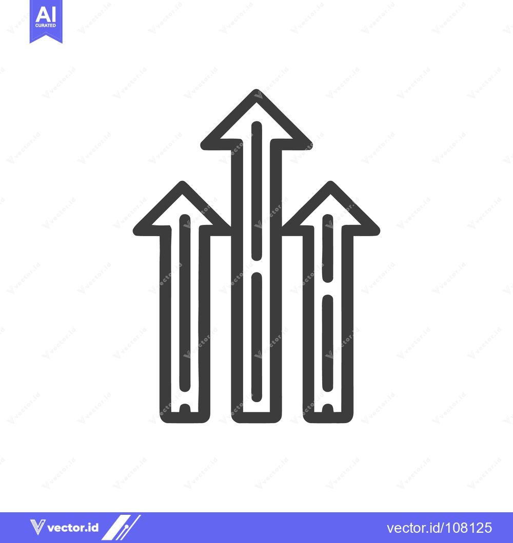 Premium Vector dari Ascending Arrows: Growth, Progress, and Upward Trajectory Icon