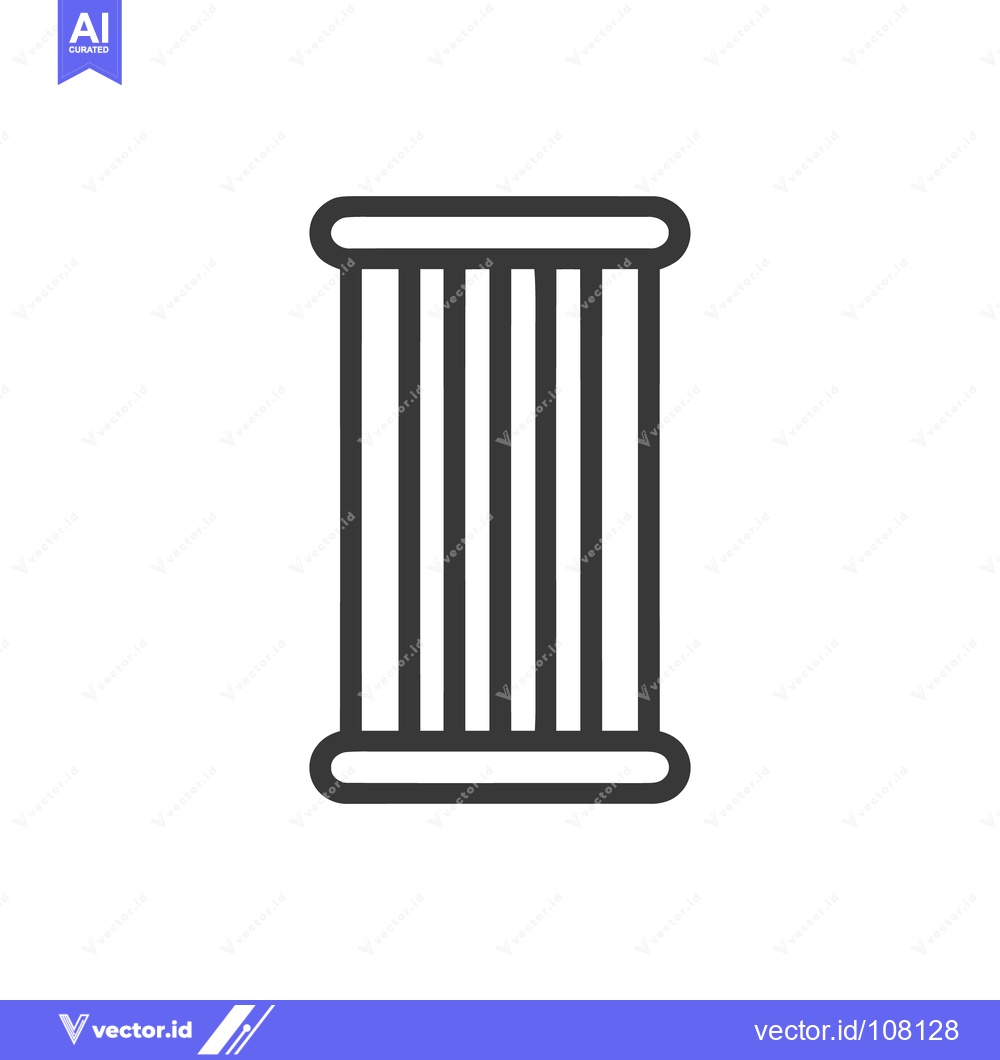 Premium Vector dari Simple Column Icon: Classic Architectural Element in Bold Outline Styl