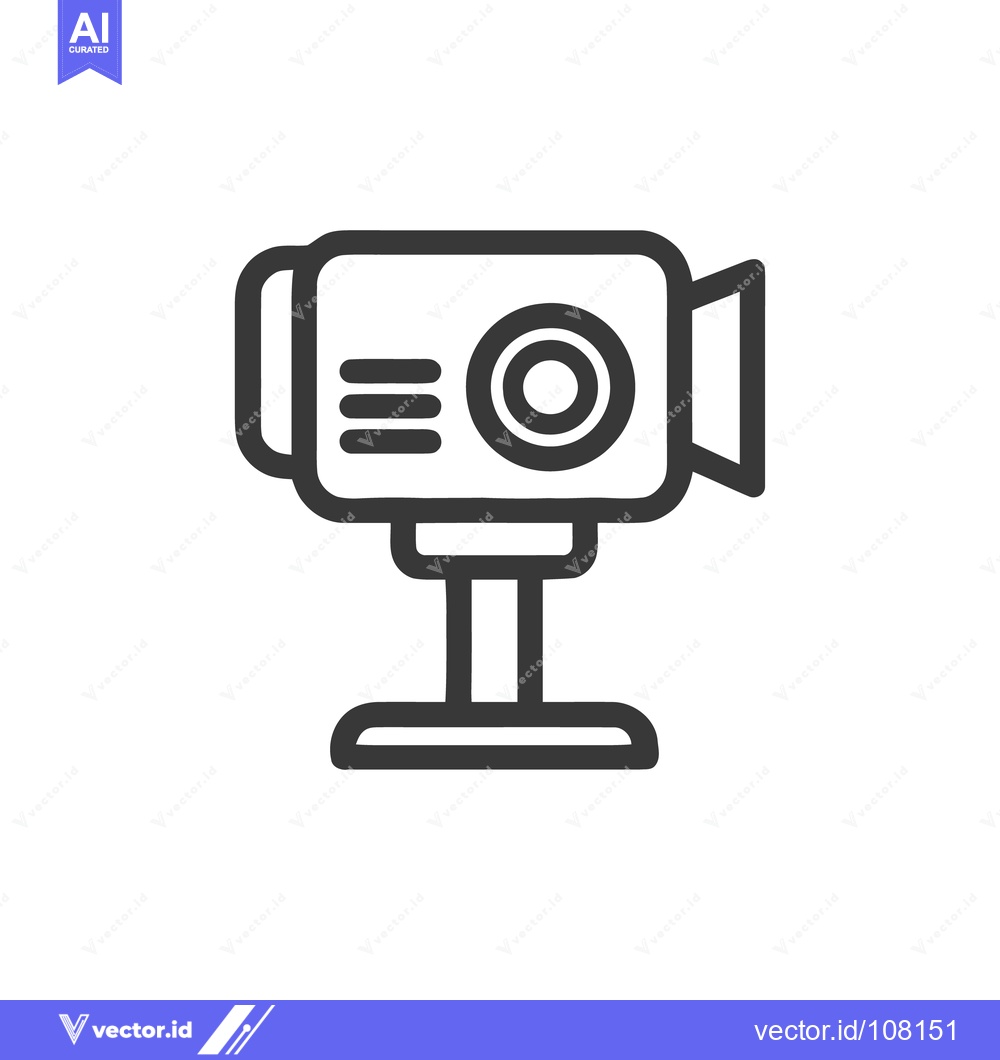 Premium Vector dari Retro Camera Icon: Bold Outline, Vintage Style, Surveillance Technolog