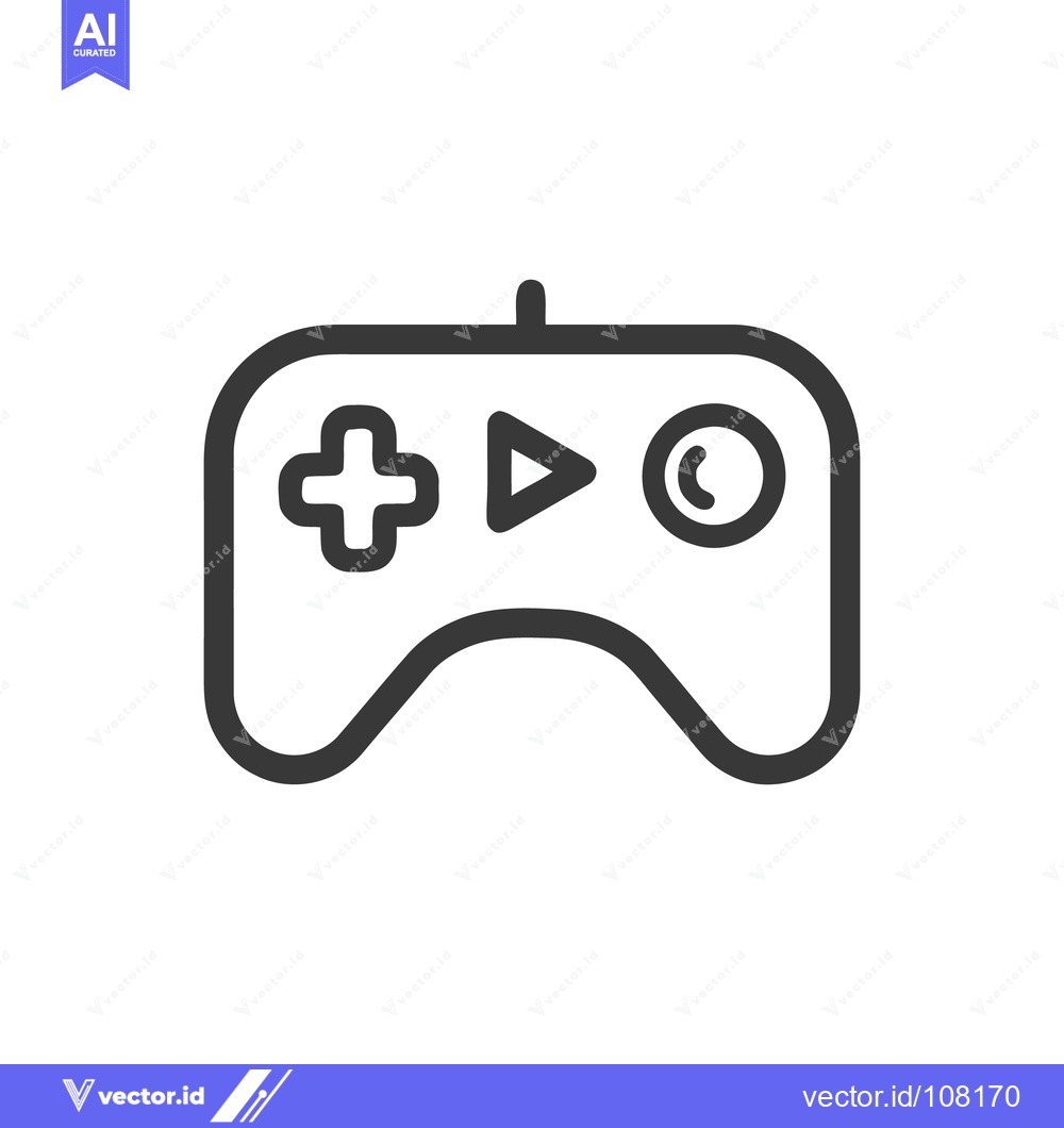 Premium Vector dari Minimalist Game Controller Icon with Directional Pad and Buttons