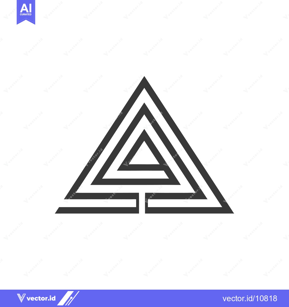 Premium Vector dari A Black and White Triangle Maze Pattern