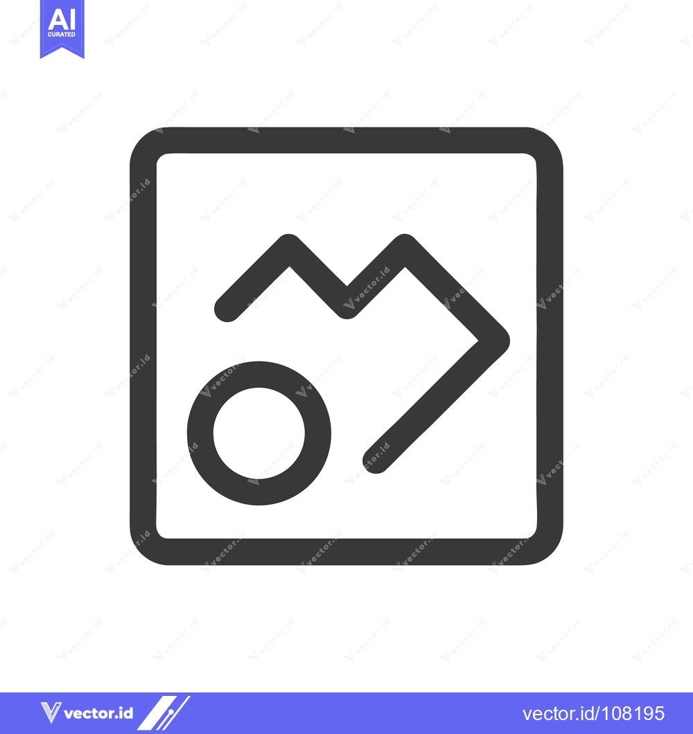 Premium Vector of Minimalist Icon: Circle, Zigzag Line, and Rounded Square Frame in Dark
