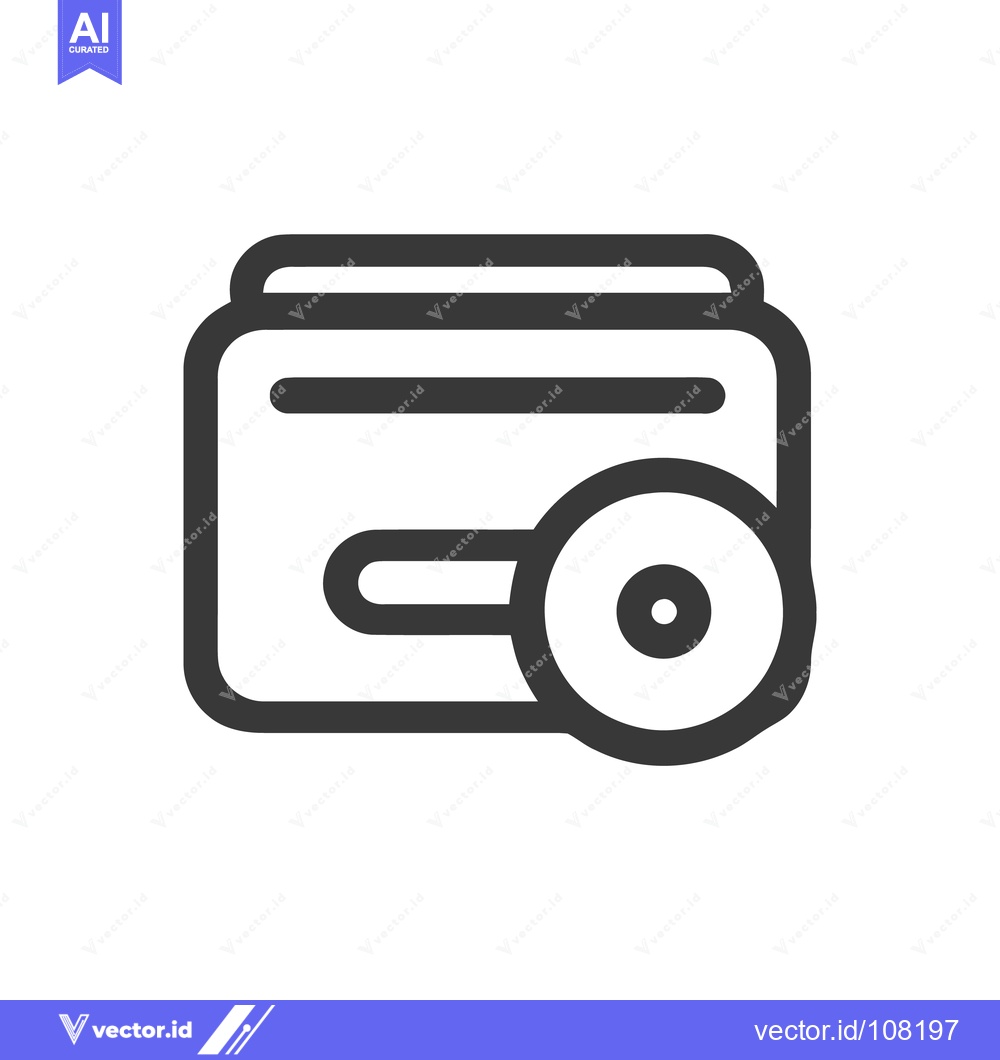 Premium Vector dari Database Backup Icon: Simple, Bold Line Art with Disk