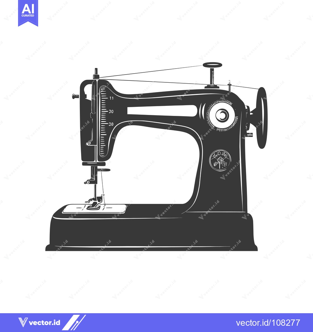 Premium Vector of Vintage Sewing Machine Illustration