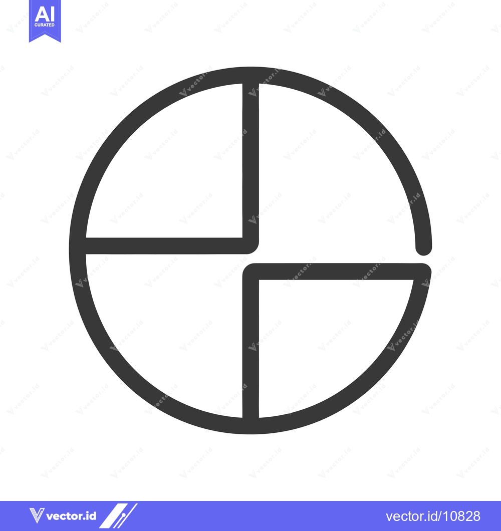 Premium Vector dari A black circular shape divided into four equal quadrants