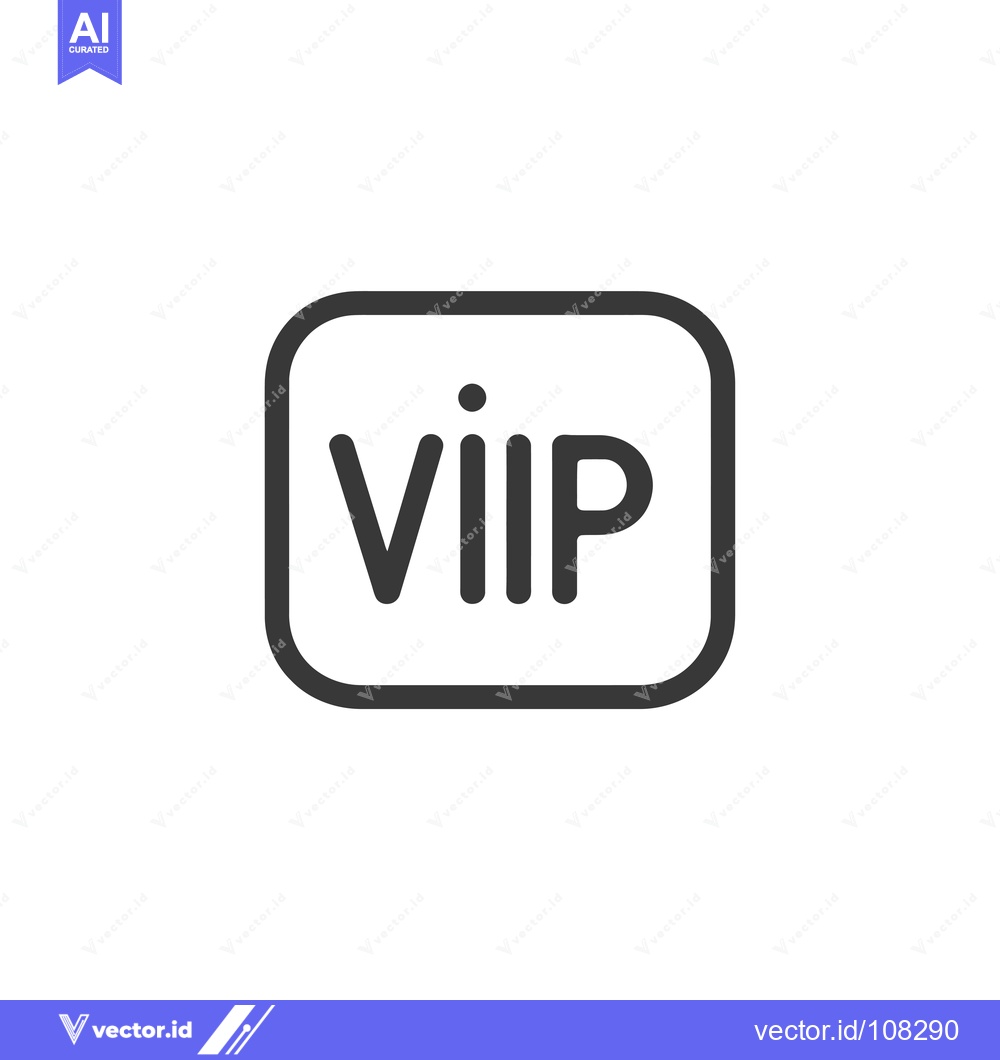 Premium Vector dari VIP Icon in a Square Frame