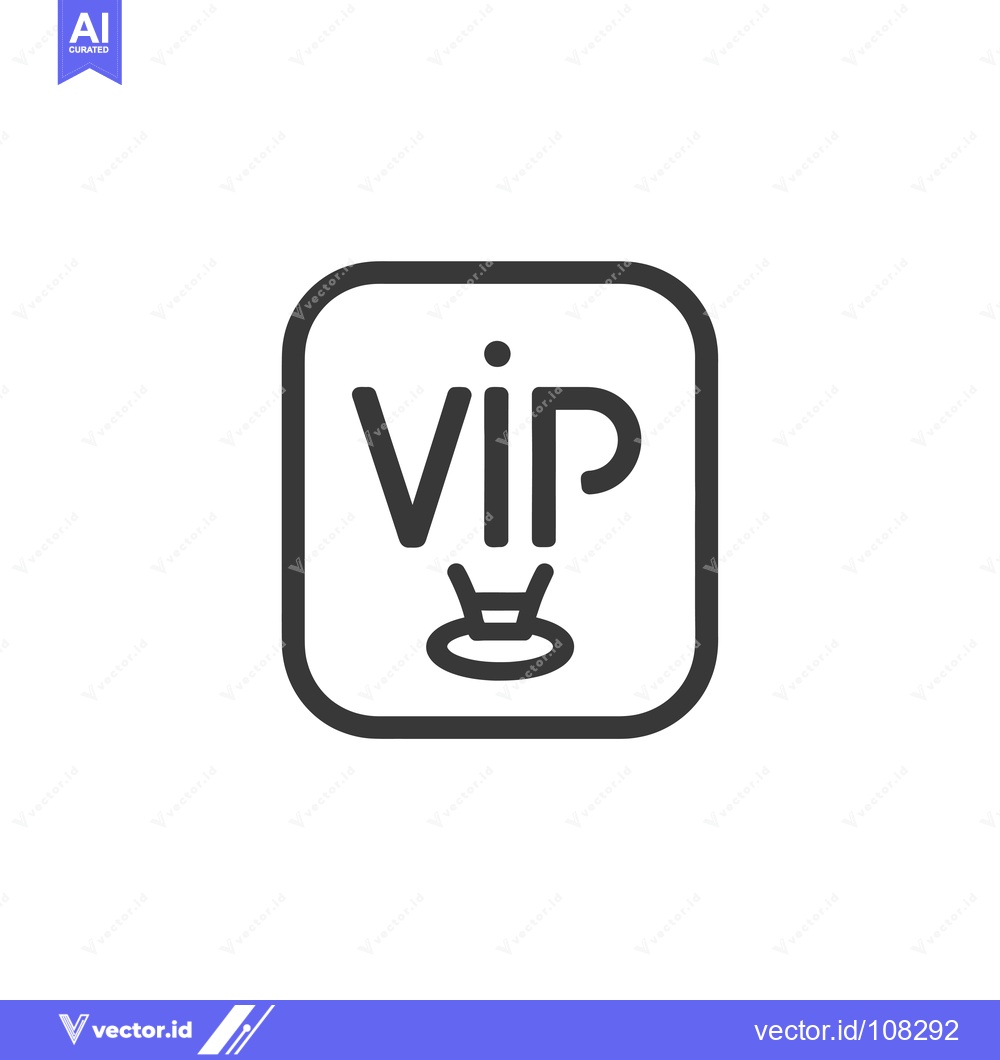 Premium Vector dari VIP Symbol with Crown and Circle