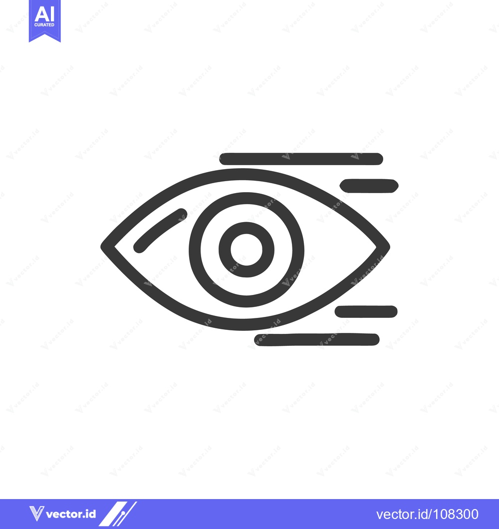 Premium Vector dari Stylized Eye Icon with Motion Lines, Vision Concept, Minimalist Design