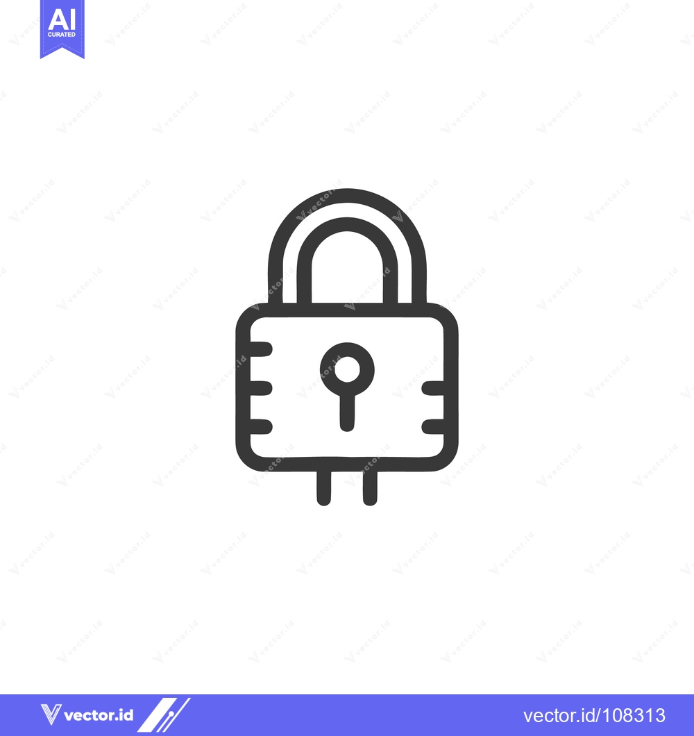 Premium Vector dari Minimalist Padlock Icon: Security, Protection, and Privacy Symbol