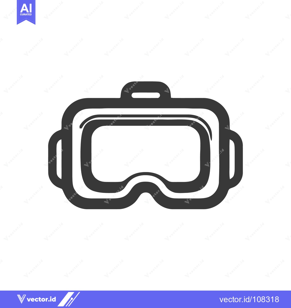 Premium Vector of Minimalist VR Headset Icon: Modern Technology and Virtual Reality