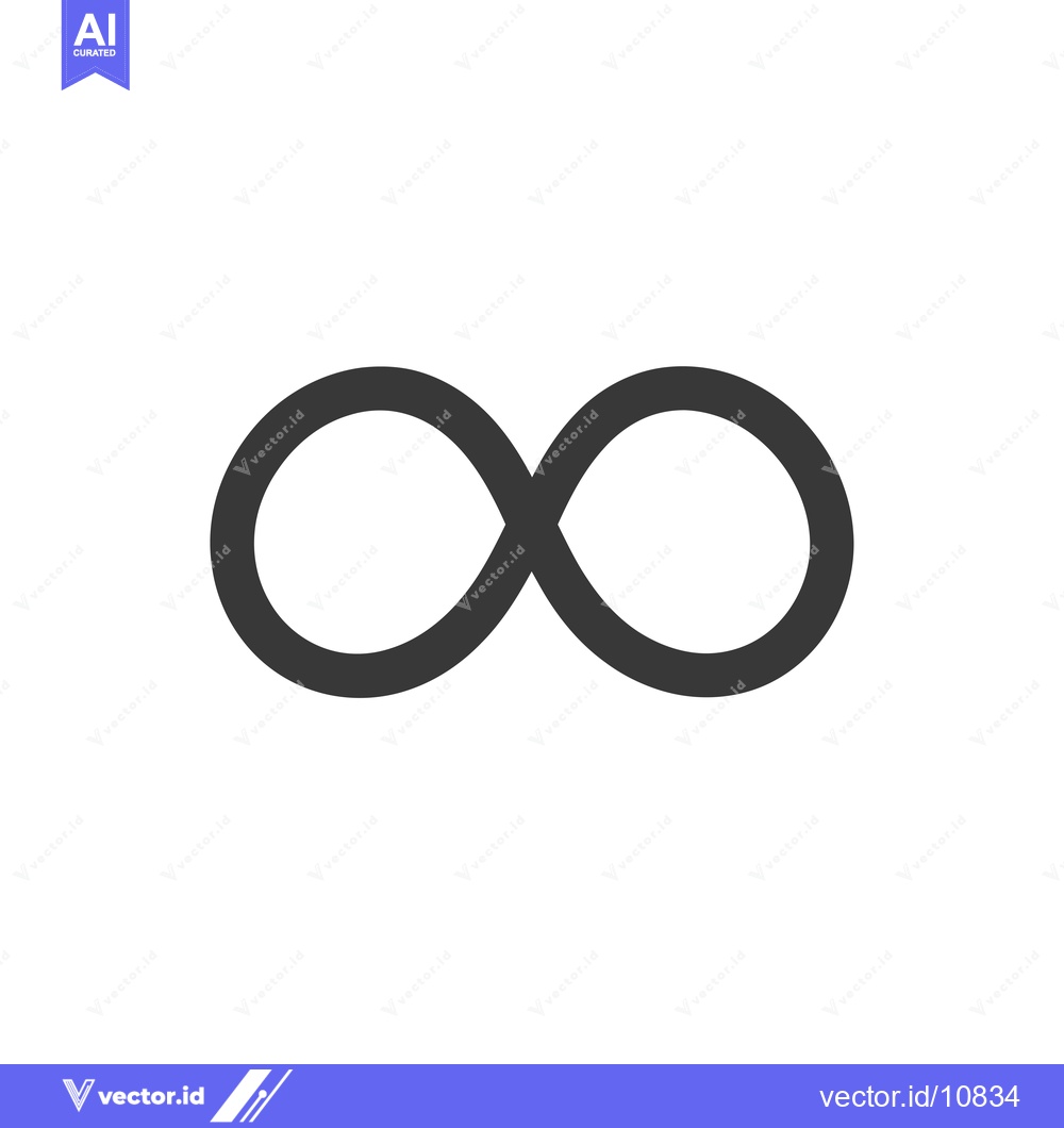 Premium Vector of A Black Infinity Symbol on a White Background
