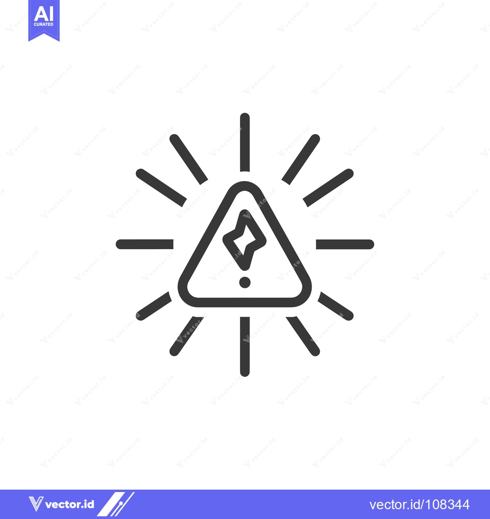 Premium Vector dari Warning Sign with a Starburst Effect